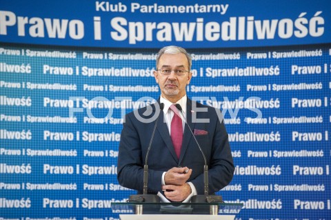  26.01.2019 WARSZAWA<br />KONFERENCJA KLUBU PARLAMENTARNEGO PIS ZASADY PROWADZENIA POLITYKI ROZWOJU W POLSCE<br />N/Z JERZY KWIECINSKI MINISTER INWESTYCJI I ROZWOJU<br /> 