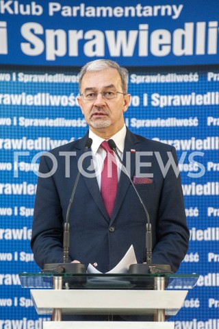  26.01.2019 WARSZAWA<br />KONFERENCJA KLUBU PARLAMENTARNEGO PIS ZASADY PROWADZENIA POLITYKI ROZWOJU W POLSCE<br />N/Z JERZY KWIECINSKI MINISTER INWESTYCJI I ROZWOJU<br /> 
