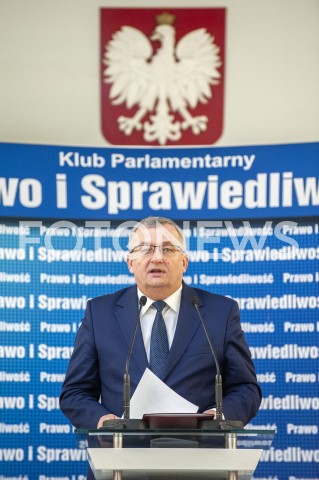  26.01.2019 WARSZAWA<br />KONFERENCJA KLUBU PARLAMENTARNEGO PIS ZASADY PROWADZENIA POLITYKI ROZWOJU W POLSCE<br />N/Z ANDRZEJ ADAMCZYK MINISTER INFRASTRUKTURY<br /> 