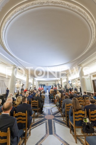  26.01.2019 WARSZAWA<br />KONFERENCJA KLUBU PARLAMENTARNEGO PIS ZASADY PROWADZENIA POLITYKI ROZWOJU W POLSCE<br />N/Z UCZESTNICY WYDARZENIA SALA KOLUMNOWA<br /> 