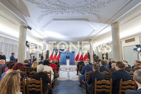  26.01.2019 WARSZAWA<br />KONFERENCJA KLUBU PARLAMENTARNEGO PIS ZASADY PROWADZENIA POLITYKI ROZWOJU W POLSCE<br />N/Z UCZESTNICY WYDARZENIA SALA KOLUMNOWA<br /> 