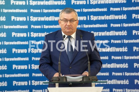  26.01.2019 WARSZAWA<br />KONFERENCJA KLUBU PARLAMENTARNEGO PIS ZASADY PROWADZENIA POLITYKI ROZWOJU W POLSCE<br />N/Z ANDRZEJ ADAMCZYK MINISTER INFRASTRUKTURY<br /> 