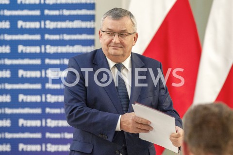  26.01.2019 WARSZAWA<br />KONFERENCJA KLUBU PARLAMENTARNEGO PIS ZASADY PROWADZENIA POLITYKI ROZWOJU W POLSCE<br />N/Z ANDRZEJ ADAMCZYK MINISTER INFRASTRUKTURY<br /> 
