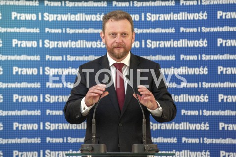  26.01.2019 WARSZAWA<br />KONFERENCJA KLUBU PARLAMENTARNEGO PIS ZASADY PROWADZENIA POLITYKI ROZWOJU W POLSCE<br />N/Z LUKASZ SZUMOWSKI MINISTER ZDROWIA<br /> 