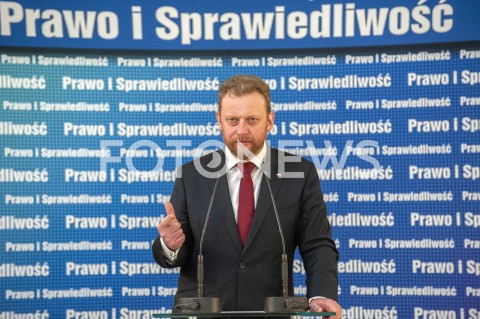  26.01.2019 WARSZAWA<br />KONFERENCJA KLUBU PARLAMENTARNEGO PIS ZASADY PROWADZENIA POLITYKI ROZWOJU W POLSCE<br />N/Z LUKASZ SZUMOWSKI MINISTER ZDROWIA<br /> 