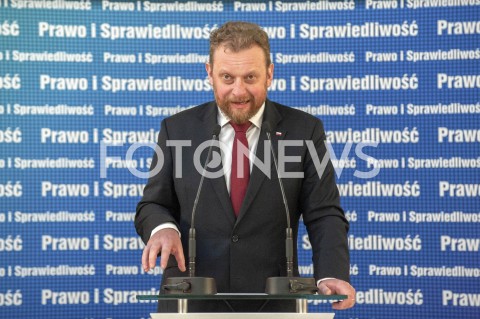  26.01.2019 WARSZAWA<br />KONFERENCJA KLUBU PARLAMENTARNEGO PIS ZASADY PROWADZENIA POLITYKI ROZWOJU W POLSCE<br />N/Z LUKASZ SZUMOWSKI MINISTER ZDROWIA<br /> 