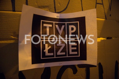 2601.2019 GDANSK<br />PIKIETA POD SIEDZIBA TELEWIZJI POLSKIEJ W GDANSKU POD HASLEM ZADAMY ZMIAN W TVP<br />N/Z TRANSPARENT TVP LZE<br /> 