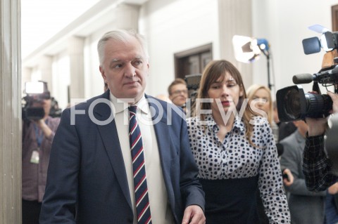  29.01.2019 WARSZAWA<br />JAROSLAW GOWIN PRZESLUCHIWANY PRZED KOMISJA DO SPRAW VAT<br />N/Z JAROSLAW GOWIN KATARZYNA ZAWADA<br /> 