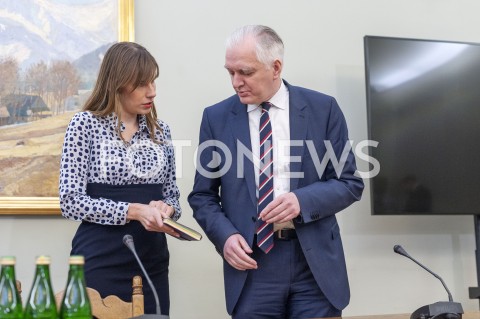  29.01.2019 WARSZAWA<br />JAROSLAW GOWIN PRZESLUCHIWANY PRZED KOMISJA DO SPRAW VAT<br />N/Z JAROSLAW GOWIN KATARZYNA ZAWADA<br /> 