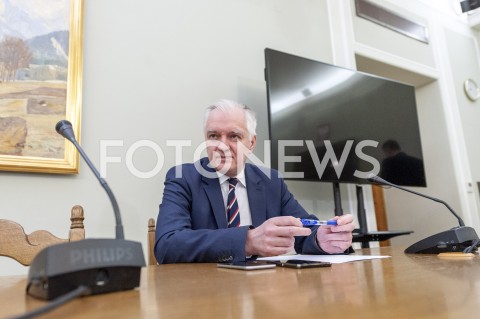  29.01.2019 WARSZAWA<br />JAROSLAW GOWIN PRZESLUCHIWANY PRZED KOMISJA DO SPRAW VAT<br />N/Z JAROSLAW GOWIN<br /> 