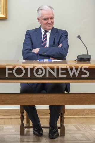  29.01.2019 WARSZAWA<br />JAROSLAW GOWIN PRZESLUCHIWANY PRZED KOMISJA DO SPRAW VAT<br />N/Z JAROSLAW GOWIN<br /> 