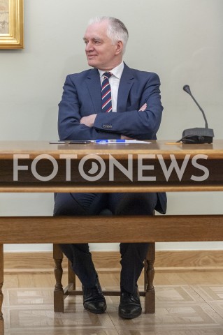  29.01.2019 WARSZAWA<br />JAROSLAW GOWIN PRZESLUCHIWANY PRZED KOMISJA DO SPRAW VAT<br />N/Z JAROSLAW GOWIN<br /> 