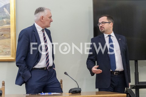  29.01.2019 WARSZAWA<br />JAROSLAW GOWIN PRZESLUCHIWANY PRZED KOMISJA DO SPRAW VAT<br />N/Z JAROSLAW GOWIN MARCIN HORALA<br /> 