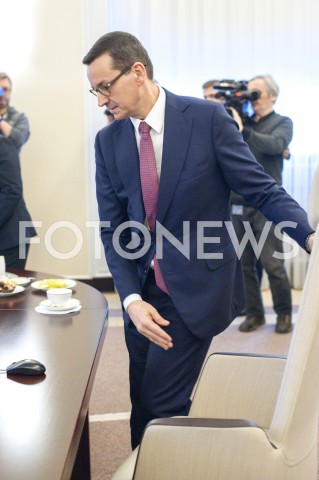 29.01.2019 WARSZAWA<br />POSIEDZENIE RADY MINISTROW<br />POSIEDZENIE RZADU<br />N/Z MATEUSZ MORAWIECKI<br /> 