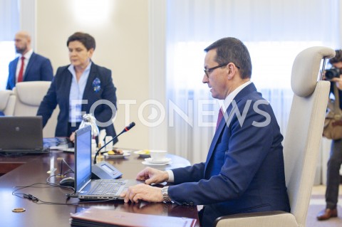  29.01.2019 WARSZAWA<br />POSIEDZENIE RADY MINISTROW<br />POSIEDZENIE RZADU<br />N/Z MATEUSZ MORAWIECKI BEATA SZYDLO<br /> 