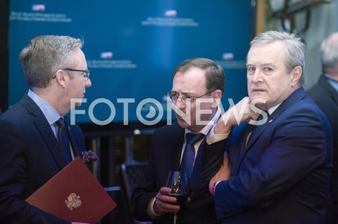  30.01.2019 WARSZAWA<br />OBCHODY 100 LAT RELACJI DYPLOMATYCZNYCH MIEDZY STANAMI ZJEDNOCZONYMI AMERYKI POLNOCNEJ A POLSKA<br />N/Z MARIUSZ KAMINSKI KRZYSZTOF SZCZERSKI PIOTR GLINSKI<br /> 