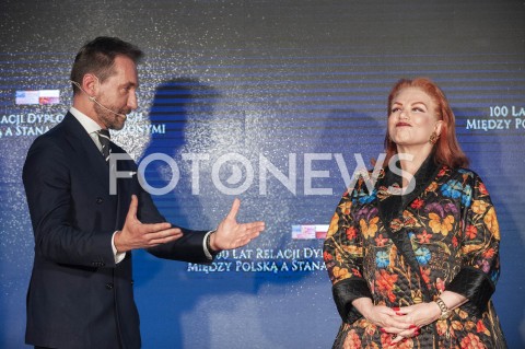  30.01.2019 WARSZAWA<br />OBCHODY 100 LAT RELACJI DYPLOMATYCZNYCH MIEDZY STANAMI ZJEDNOCZONYMI AMERYKI POLNOCNEJ A POLSKA<br />N/Z GEORGETTE MOSBACHER PIOTR KRASKO<br /> 