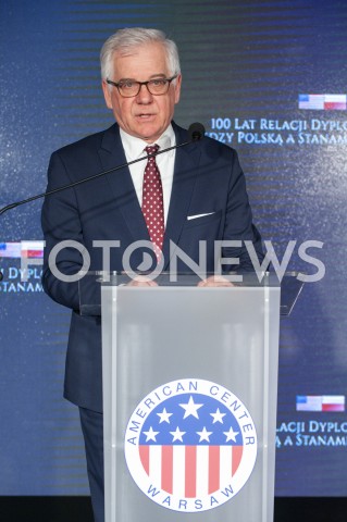 30.01.2019 WARSZAWA<br />OBCHODY 100 LAT RELACJI DYPLOMATYCZNYCH MIEDZY STANAMI ZJEDNOCZONYMI AMERYKI POLNOCNEJ A POLSKA<br />N/Z JACEK CZAPUTOWICZ<br /> 