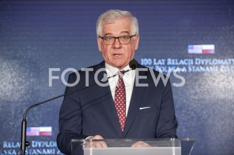  30.01.2019 WARSZAWA<br />OBCHODY 100 LAT RELACJI DYPLOMATYCZNYCH MIEDZY STANAMI ZJEDNOCZONYMI AMERYKI POLNOCNEJ A POLSKA<br />N/Z JACEK CZAPUTOWICZ<br /> 