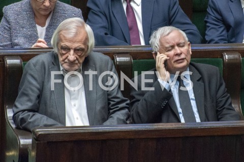  30.01.2019 WARSZAWA SEJM<br />POSIEDZENIE SEJMU<br />N/Z RYSZARD TERLECKI JAROSLAW KACZYNSKI<br /> 