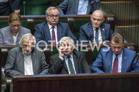  30.01.2019 WARSZAWA SEJM<br />POSIEDZENIE SEJMU<br />N/Z RYSZARD TERLECKI JAROSLAW KACZYNSKI MARIUSZ BLASZCZAK<br /> 