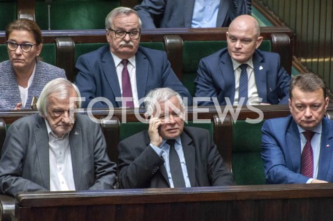  30.01.2019 WARSZAWA SEJM<br />POSIEDZENIE SEJMU<br />N/Z RYSZARD TERLECKI JAROSLAW KACZYNSKI MARIUSZ BLASZCZAK<br /> 
