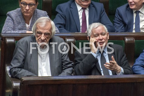  30.01.2019 WARSZAWA SEJM<br />POSIEDZENIE SEJMU<br />N/Z RYSZARD TERLECKI JAROSLAW KACZYNSKI<br /> 