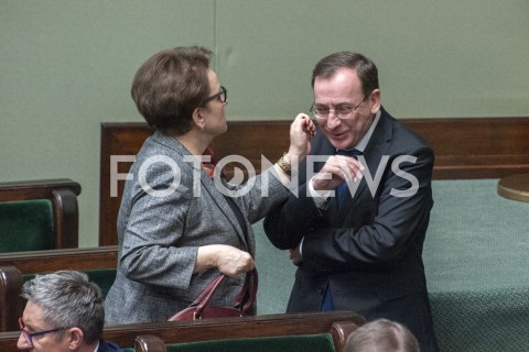  30.01.2019 WARSZAWA SEJM<br />POSIEDZENIE SEJMU<br />N/Z ANNA ZALEWSKA MARIUSZ KAMINSKI<br /> 