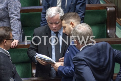 30.01.2019 WARSZAWA SEJM<br />POSIEDZENIE SEJMU<br />N/Z PATRYK JAKI JAROSLAW KACZYNSKI<br /> 