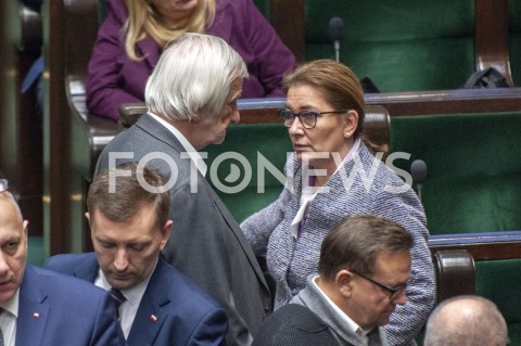  30.01.2019 WARSZAWA SEJM<br />POSIEDZENIE SEJMU<br />N/Z BEATA KEMPA RYSZARD TERLECKI<br /> 