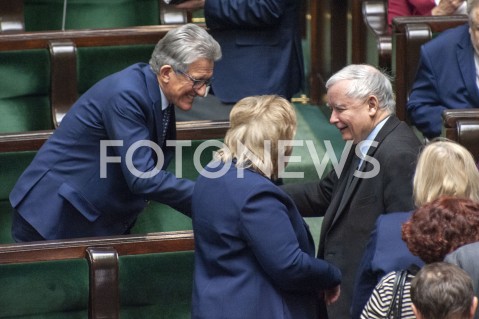  30.01.2019 WARSZAWA SEJM<br />POSIEDZENIE SEJMU<br />N/Z JAROSLAW KACZYNSKI STANISLAW PIOTROWICZ<br /> 