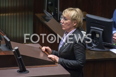  30.01.2019 WARSZAWA SEJM<br />POSIEDZENIE SEJMU<br />N/Z BARBARA BUBULA<br /> 