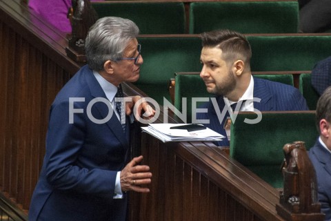  30.01.2019 WARSZAWA SEJM<br />POSIEDZENIE SEJMU<br />N/Z STANISLAW PIOTROWICZ PATRYK JAKI<br /> 