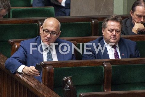  30.01.2019 WARSZAWA SEJM<br />POSIEDZENIE SEJMU<br />N/Z JOACHIM BRUDZINSKI JAROSLAW ZIELINSKI<br /> 