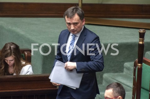  30.01.2019 WARSZAWA SEJM<br />POSIEDZENIE SEJMU<br />N/Z ZBIGNIEW ZIOBRO<br /> 