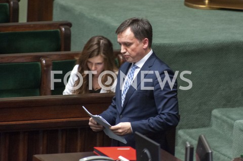  30.01.2019 WARSZAWA SEJM<br />POSIEDZENIE SEJMU<br />N/Z ZBIGNIEW ZIOBRO<br /> 