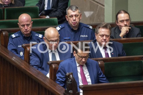  30.01.2019 WARSZAWA SEJM<br />POSIEDZENIE SEJMU<br />N/Z PREMIER MATEUSZ MORAWIECKI JOACHIM BRUDZINSKI JAROSLAW ZIELINSKI JAROSLAW RZYMKOWSKI<br /> 
