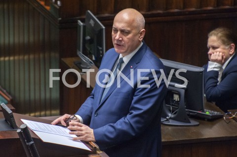  30.01.2019 WARSZAWA SEJM<br />POSIEDZENIE SEJMU<br />N/Z JOACHIM BRUDZINSKI<br /> 
