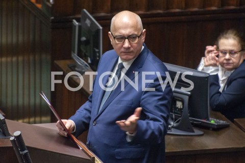  30.01.2019 WARSZAWA SEJM<br />POSIEDZENIE SEJMU<br />N/Z JOACHIM BRUDZINSKI<br /> 