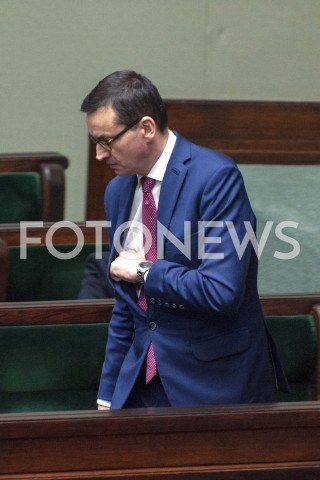  30.01.2019 WARSZAWA SEJM<br />POSIEDZENIE SEJMU<br />N/Z PREMIER MATEUSZ MORAWIECKI<br /> 
