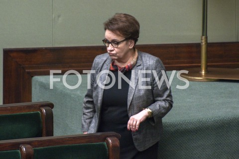  30.01.2019 WARSZAWA SEJM<br />POSIEDZENIE SEJMU<br />N/Z ANNA ZALEWSKA<br /> 