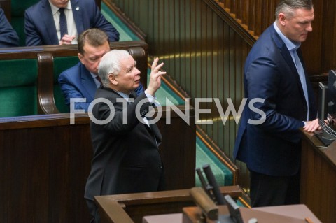  30.01.2019 WARSZAWA SEJM<br />POSIEDZENIE SEJMU<br />N/Z JAROSLAW KACZYNSKI<br /> 