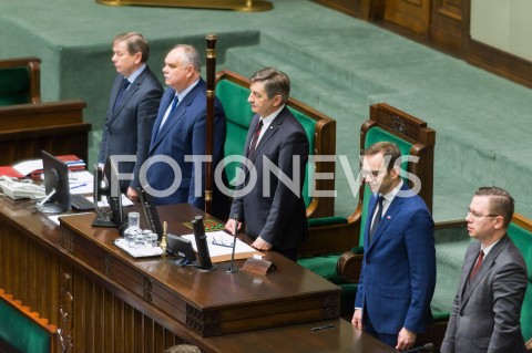  30.01.2019 WARSZAWA SEJM<br />POSIEDZENIE SEJMU<br />N/Z MARSZALEK SEJMU MAREK KUCHCINSKI<br /> 