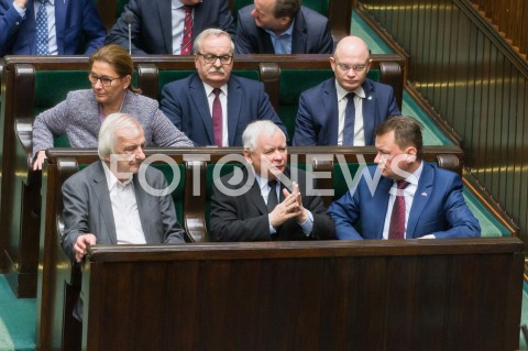  30.01.2019 WARSZAWA SEJM<br />POSIEDZENIE SEJMU<br />N/Z RYSZARD TERLECKI JAROSLAW KACZYNSKI MARIUSZ BLASZCZAK LEONARD KRASULSKI BEATA MAZUREK WALDEMAR ANDZEL<br /> 
