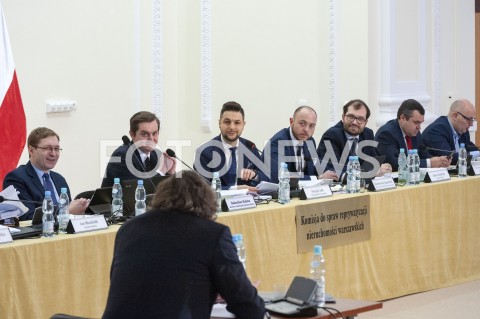  31.01.2019 WARSZAWA<br />POSIEDZENIE KOMISJI DS REPRYWATYZACJI<br />N/Z PATRYK JAKI BARTLOMIEJ OPALINSKI ADAM ZIELINSKI SLAWOMIR POTAPOWICZ ROBERT KROPIWNICKI SEBASTIAN KALETA PAWEL LISIECKI <br /> 