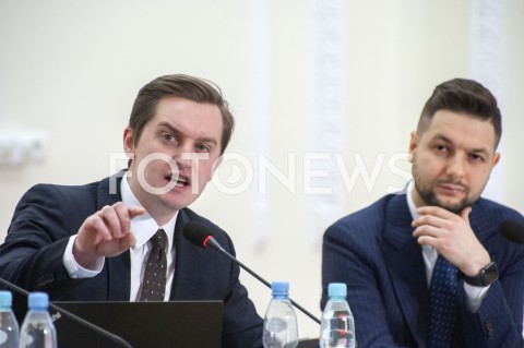  31.01.2019 WARSZAWA<br />POSIEDZENIE KOMISJI DS REPRYWATYZACJI<br />N/Z SEBASTIAN KALETA PATRYK JAKI<br /> 