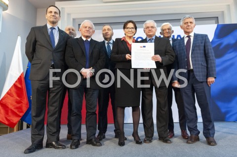 Konferencja prasowa Koalicji Europejskiej w Warszawie