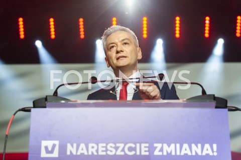  03.02.2019 WARSZAWA<br />KONWENCJA PARTII ROBERTA BIEDRONIA WIOSNA<br />N/Z ROBERT BIEDRON<br /> 