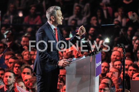  03.02.2019 WARSZAWA<br />KONWENCJA PARTII ROBERTA BIEDRONIA WIOSNA<br />N/Z ROBERT BIEDRON<br /> 