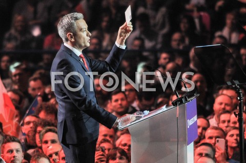  03.02.2019 WARSZAWA<br />KONWENCJA PARTII ROBERTA BIEDRONIA WIOSNA<br />N/Z ROBERT BIEDRON<br /> 